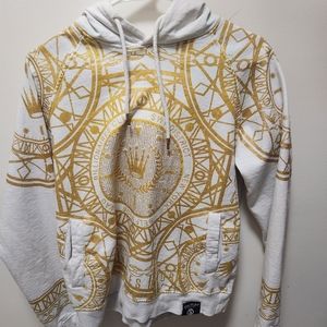 Billionaires Club Swt District NY Switch Remarkable Hoodie Gold Beaded Crown Med
